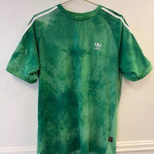 Adidas Originals Pharrell Williams Men's Hu Holi Green Tie Dye T-Shirt M Sz M